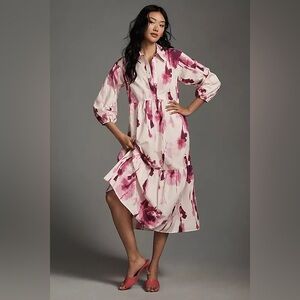 Anthropologie Maeve Pink and Purple Blouse